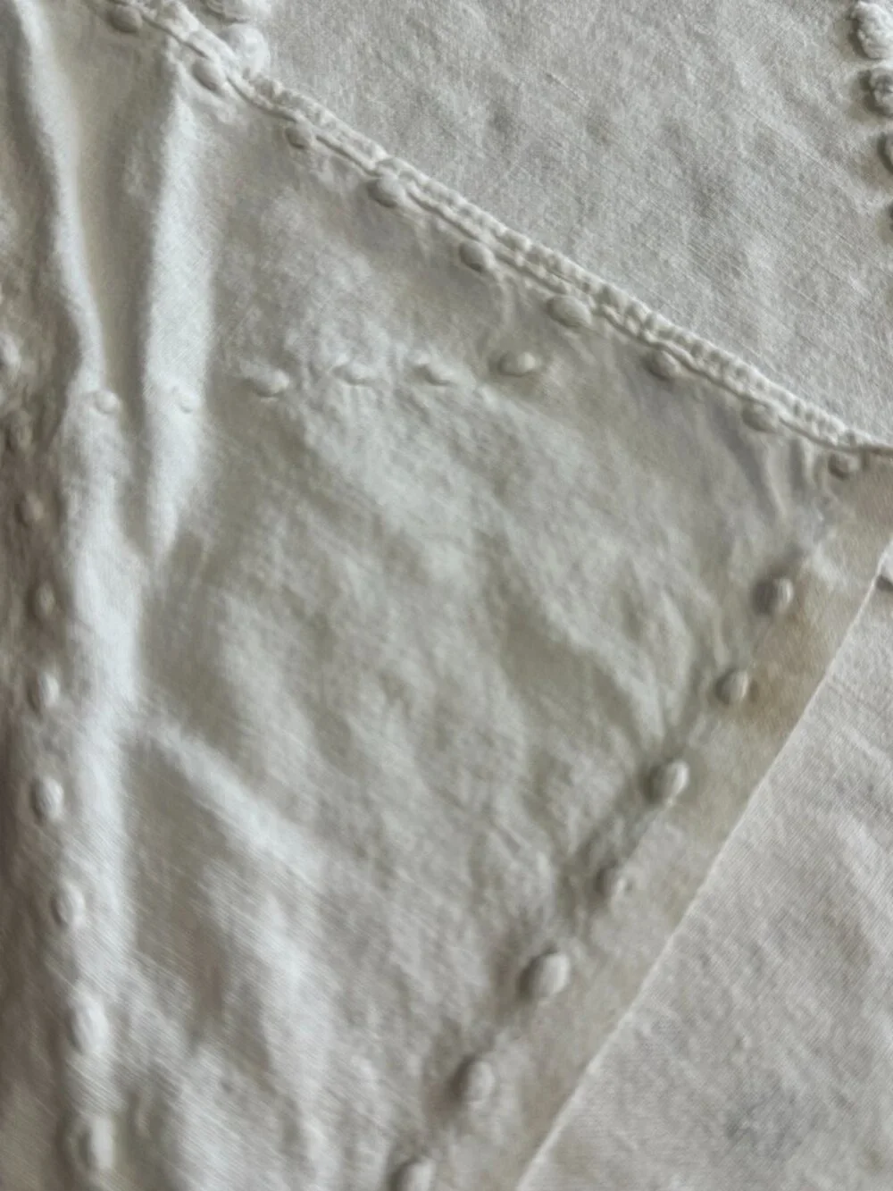 Vintage White Chenille Bedspread 82